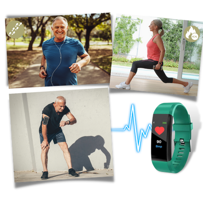 Senior Smartwatch with Health Tracking and Large LED Display
