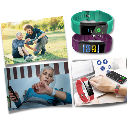 Senior Smartwatch with Health Tracking and Large LED Display