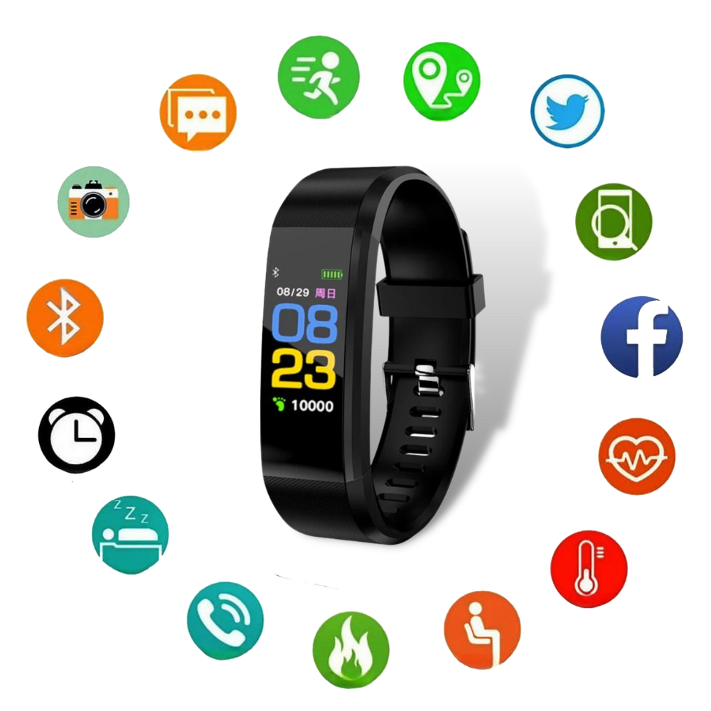 Senior Smartwatch with Health Tracking and Large LED Display