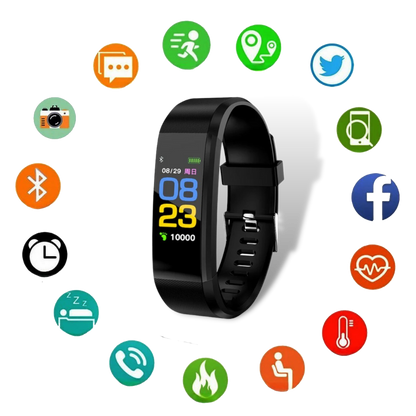 Senior Smartwatch with Health Tracking and Large LED Display