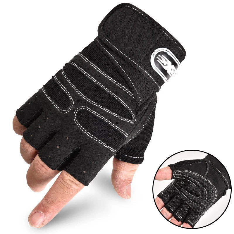 Shock Absorbing Gym Gloves with Wrist Support and Breathable Fit