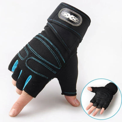 Shock Absorbing Gym Gloves with Wrist Support and Breathable Fit