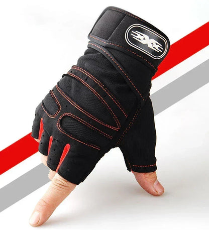 Shock Absorbing Gym Gloves with Wrist Support and Breathable Fit