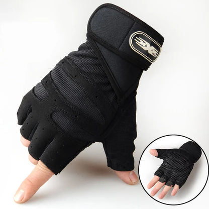 Shock Absorbing Gym Gloves with Wrist Support and Breathable Fit
