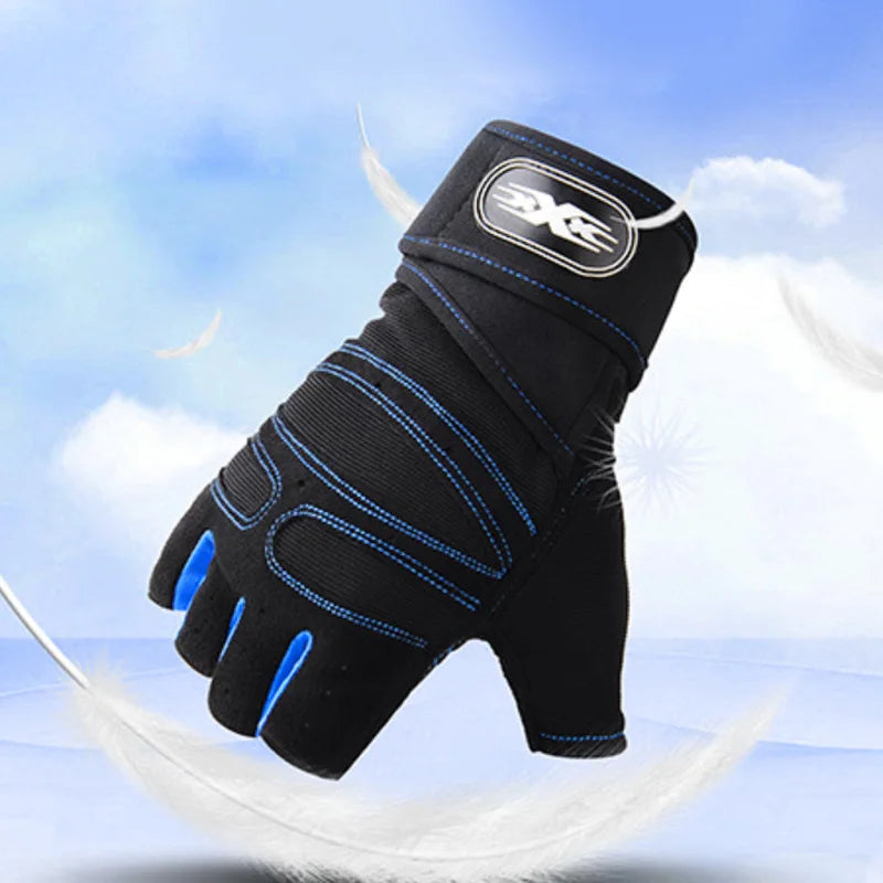 Shock Absorbing Gym Gloves with Wrist Support and Breathable Fit