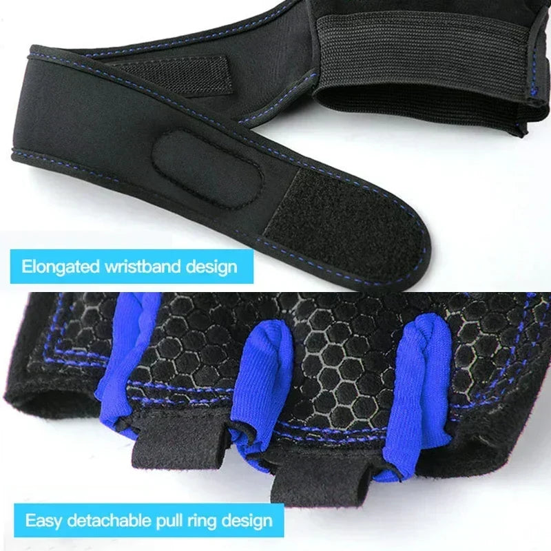 Shock Absorbing Gym Gloves with Wrist Support and Breathable Fit