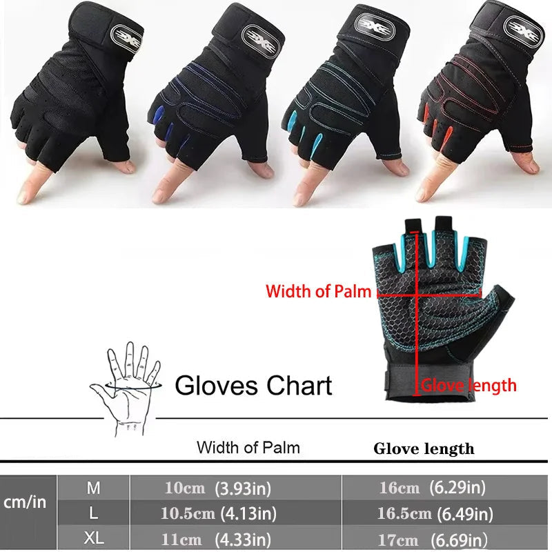 Shock Absorbing Gym Gloves with Wrist Support and Breathable Fit