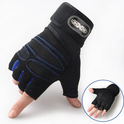 Shock Absorbing Gym Gloves with Wrist Support and Breathable Fit