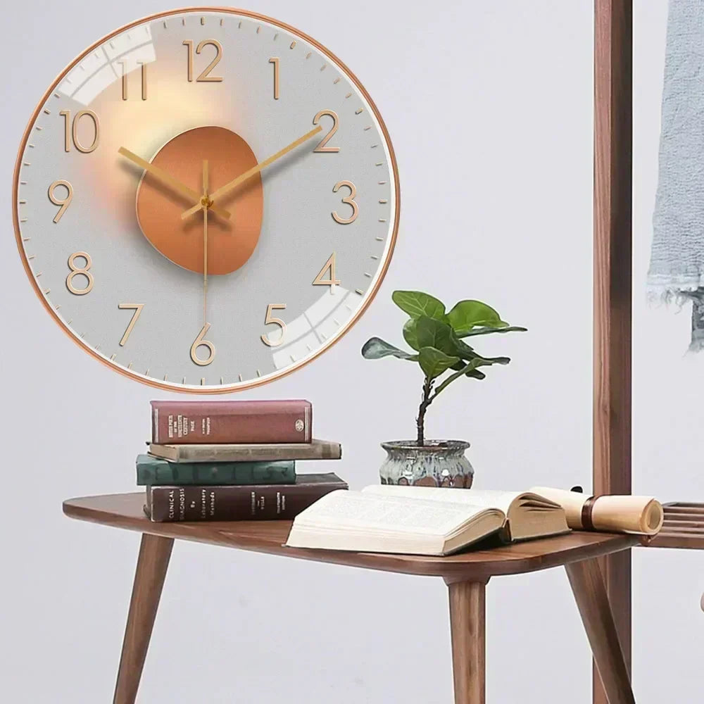 Silent Non-Ticking Wall Clock for Bedroom Office and Home