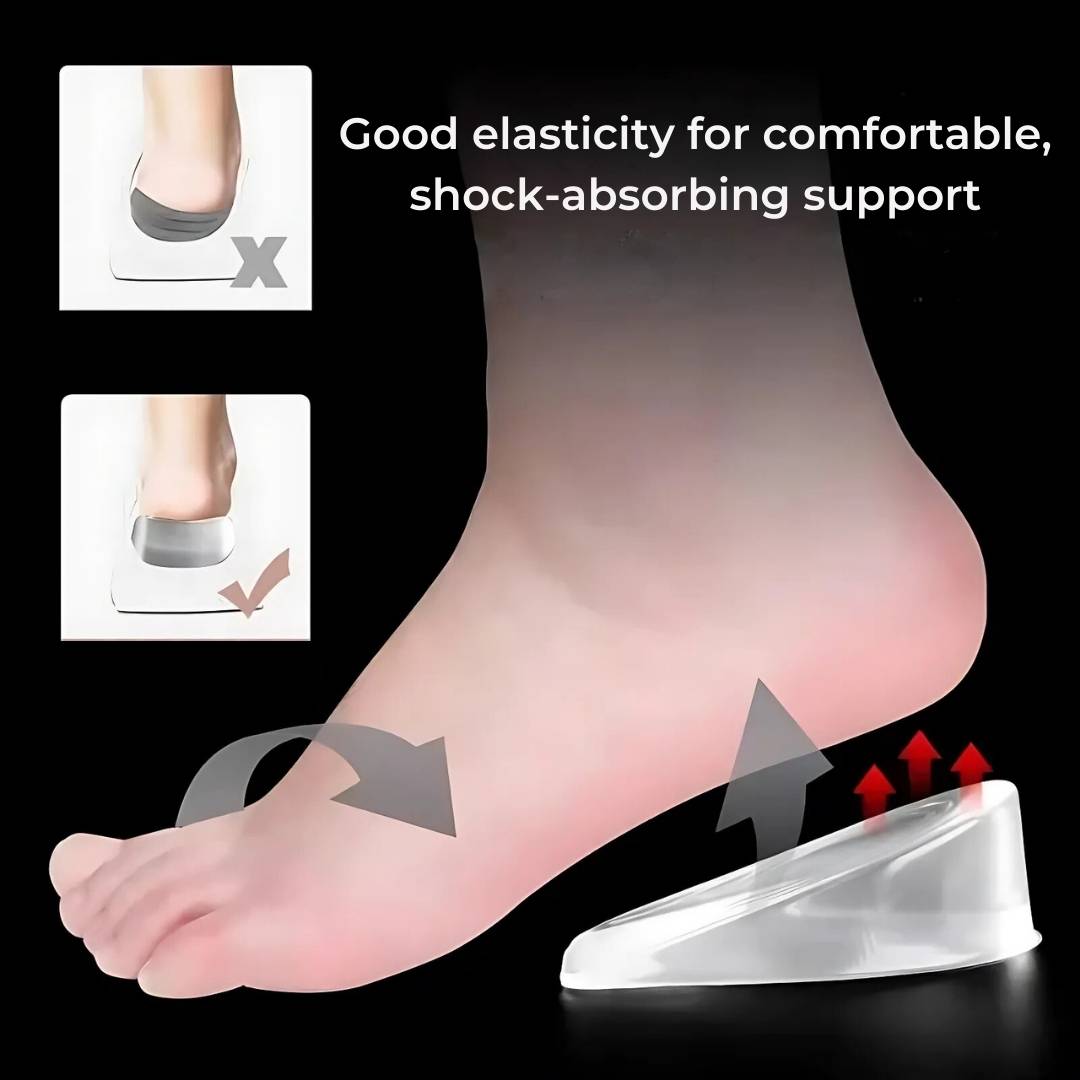 Silicone Gel Heel Lift Inserts Height Increase Insoles