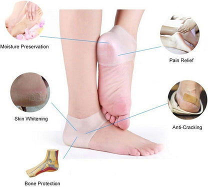 Silicone Gel Heel and Ankle Support Socks for Everyday Comfort