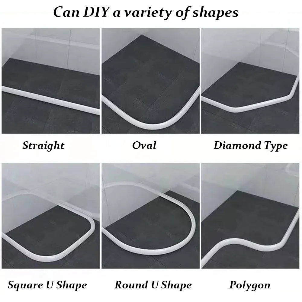 Silicone Shower Water Barrier Strip for Bathroom Floor
