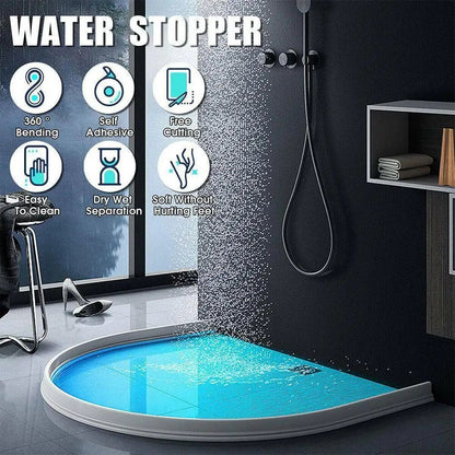 Silicone Shower Water Barrier Strip for Bathroom Floor