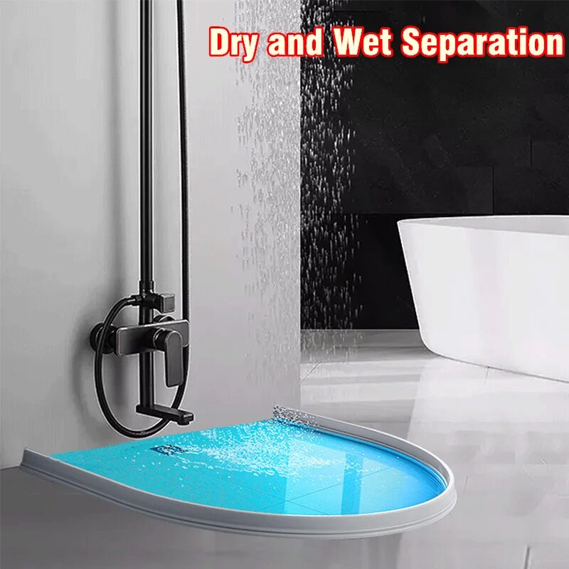 Silicone Shower Water Barrier Strip for Bathroom Floor