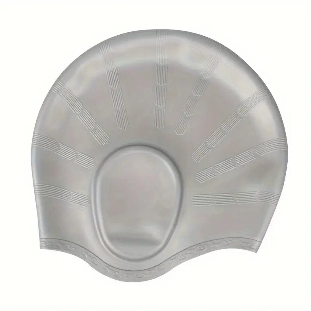 Silicone Swim Cap with Ear Protection for Long Hair Waterproof Swimming Cap