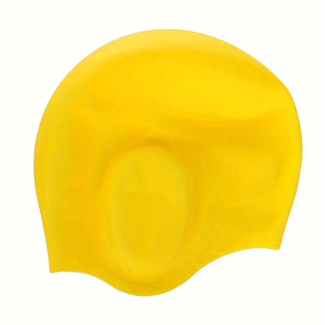 Silicone Swim Cap with Ear Protection for Long Hair Waterproof Swimming Cap