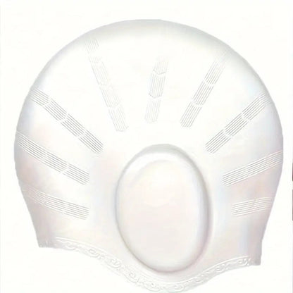 Silicone Swim Cap with Ear Protection for Long Hair Waterproof Swimming Cap