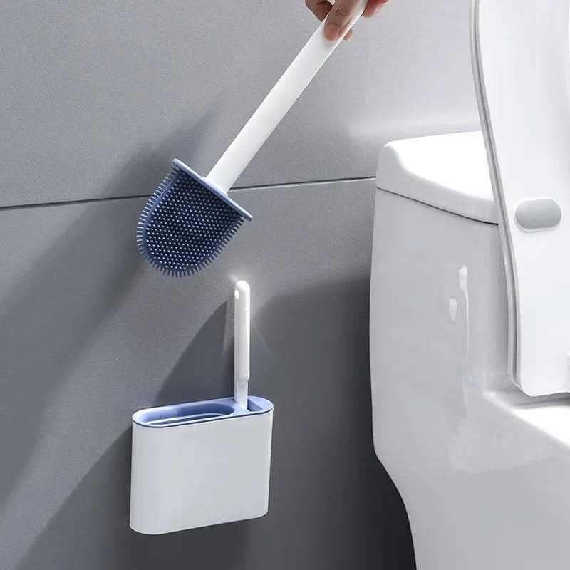 Silicone Toilet Brush with Wall Mounted Holder