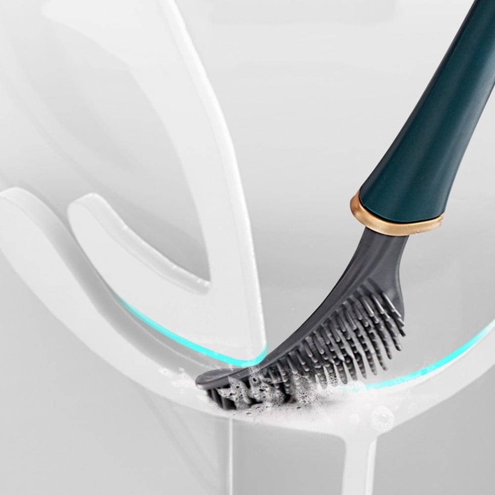 Silicone Toilet Cleaning Brush with Ventilated Wall Holder