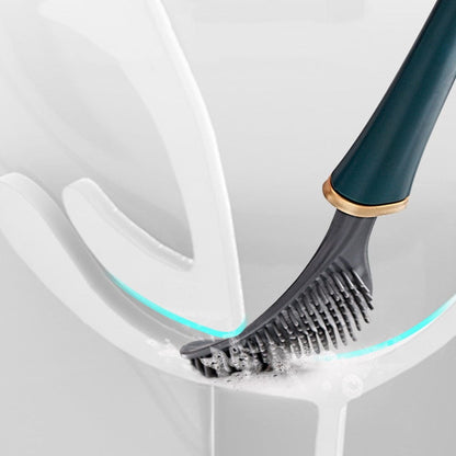 Silicone Toilet Cleaning Brush with Ventilated Wall Holder