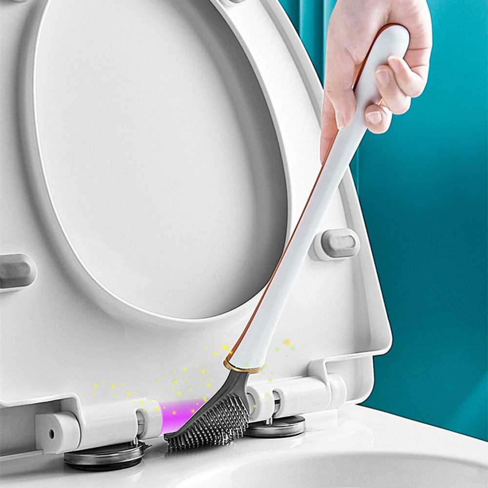 Silicone Toilet Cleaning Brush with Ventilated Wall Holder