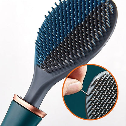 Silicone Toilet Cleaning Brush with Ventilated Wall Holder