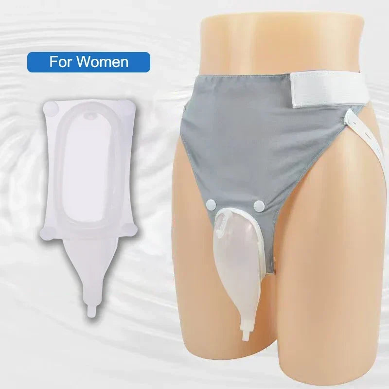 Silicone Wearable Urine Collection System with Catheter and Drainage Bags