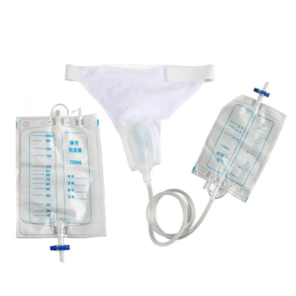 Silicone Wearable Urine Collection System with Catheter and Drainage Bags