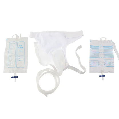 Silicone Wearable Urine Collection System with Catheter and Drainage Bags