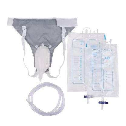 Silicone Wearable Urine Collection System with Catheter and Drainage Bags