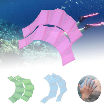 Silicone Webbed Swim Training Hand Paddles