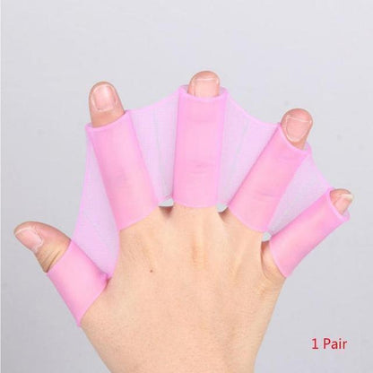 Silicone Webbed Swim Training Hand Paddles