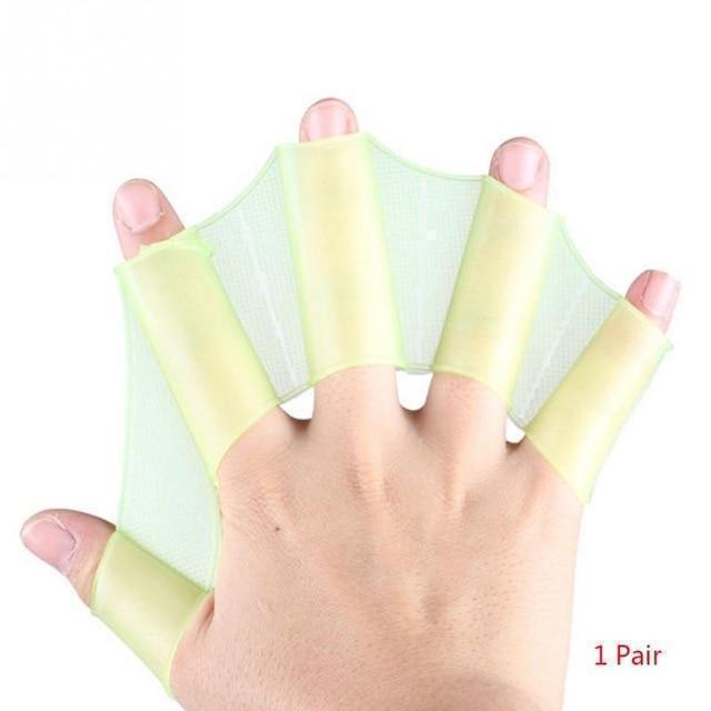 Silicone Webbed Swim Training Hand Paddles