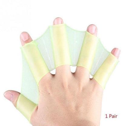 Silicone Webbed Swim Training Hand Paddles