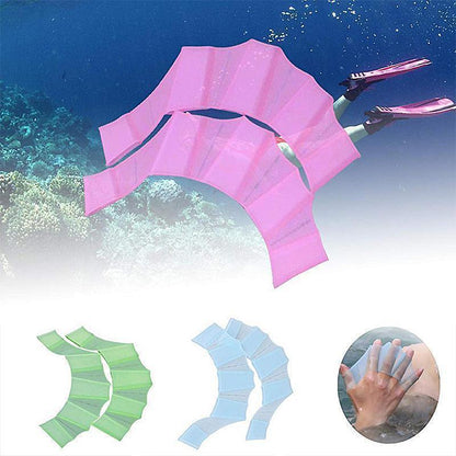 Silicone Webbed Swim Training Hand Paddles