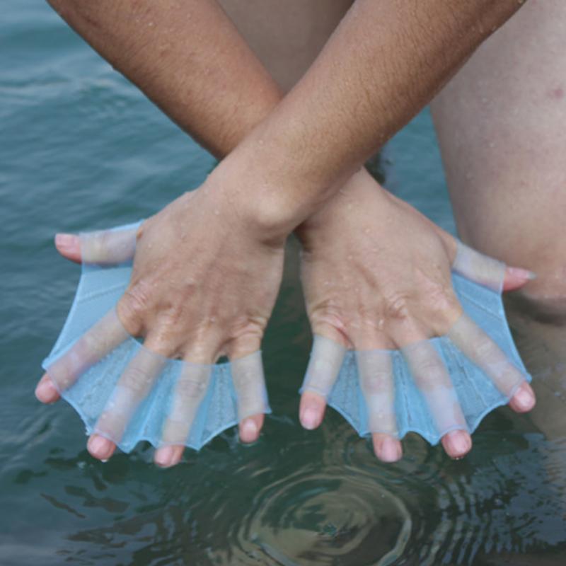 Silicone Webbed Swim Training Hand Paddles