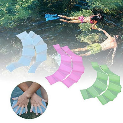 Silicone Webbed Swim Training Hand Paddles