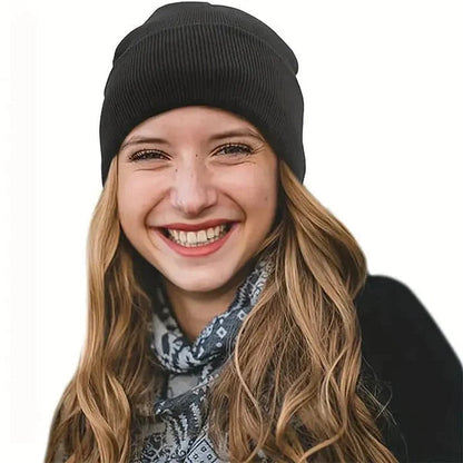 Silk Lined Winter Beanie Wool Hair Friendly Hat