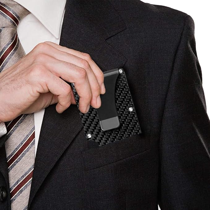 Slim Carbon Fiber RFID Card Wallet