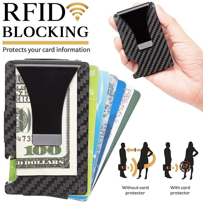 Slim Carbon Fiber RFID Card Wallet