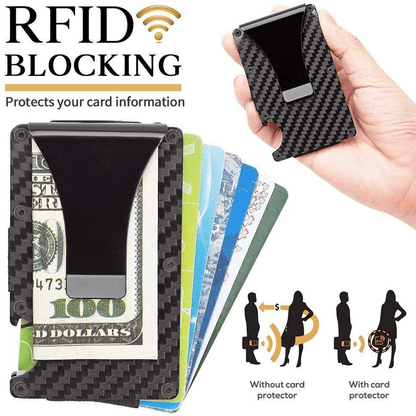 Slim Carbon Fiber RFID Card Wallet