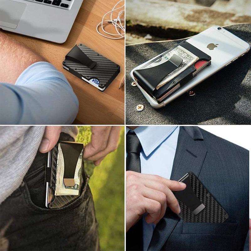 Slim Carbon Fiber RFID Card Wallet
