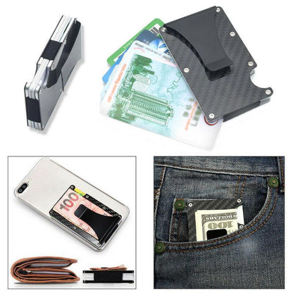 Slim Carbon Fiber RFID Card Wallet