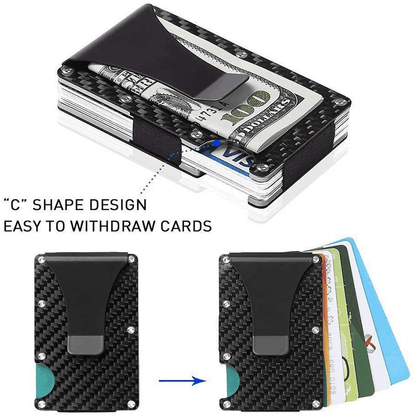 Slim Carbon Fiber RFID Card Wallet