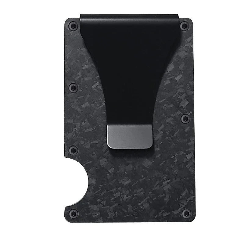 Slim RFID Blocking Titanium Card Holder Wallet with Money Clip