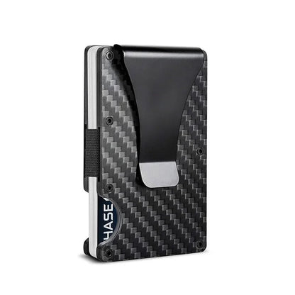 Slim RFID Blocking Titanium Card Holder Wallet with Money Clip