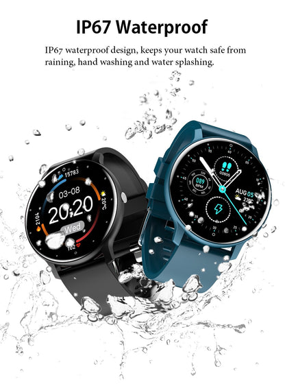 Slim Smartwatch with Fitness Tracking and Full Touchscreen