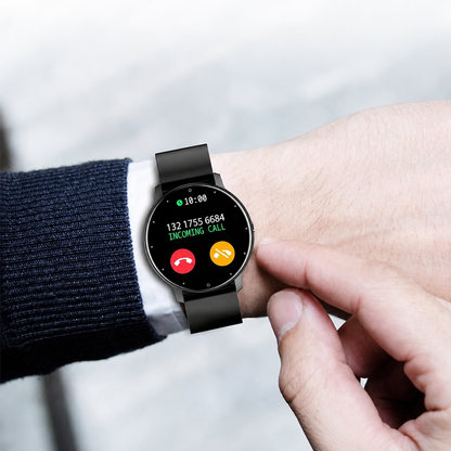 Slim Smartwatch with Fitness Tracking and Full Touchscreen