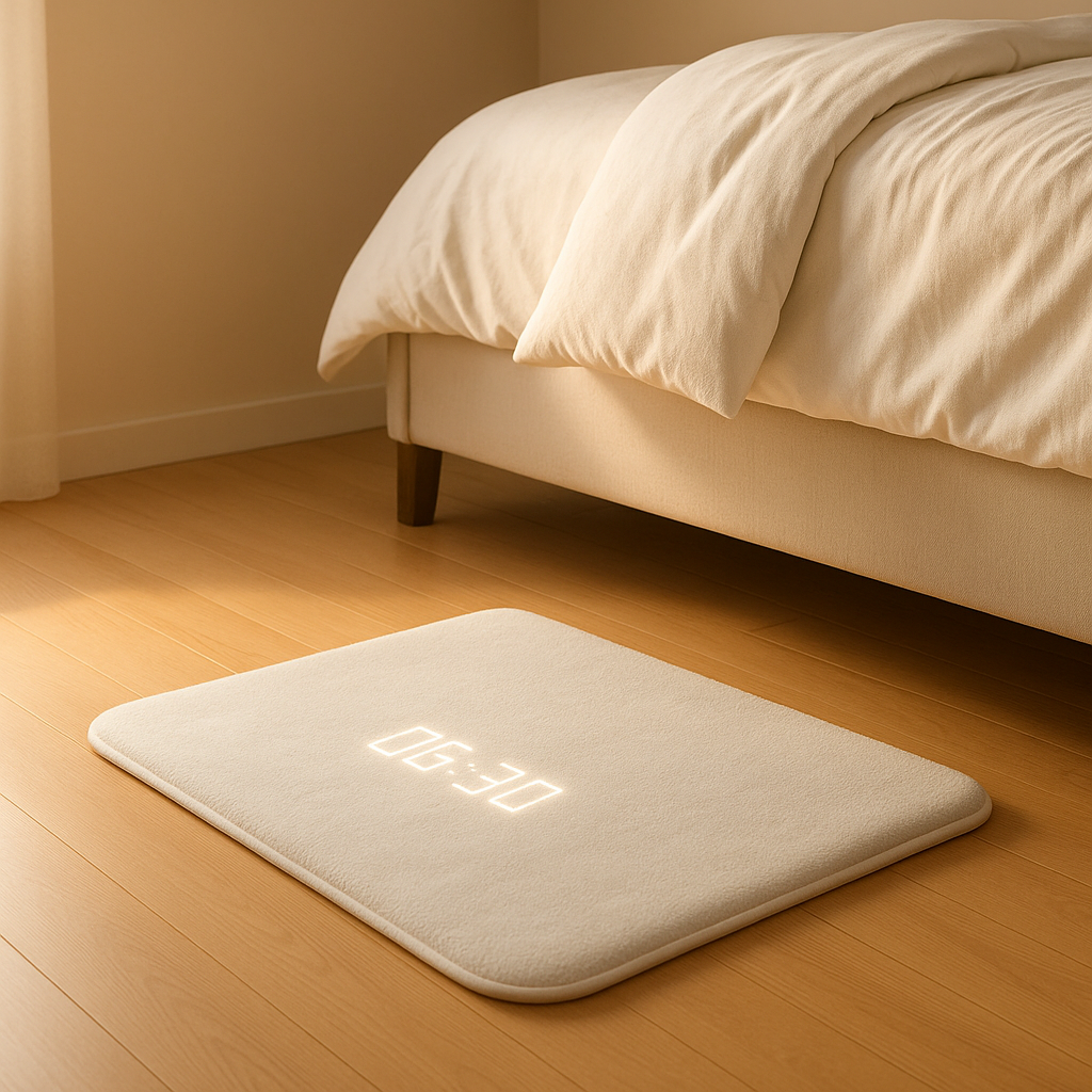 Smart Alarm Clock Floor Mat for Bedroom Wake Up Routine