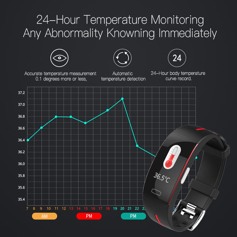 Smart Blood Pressure and Heart Rate Monitor Watch